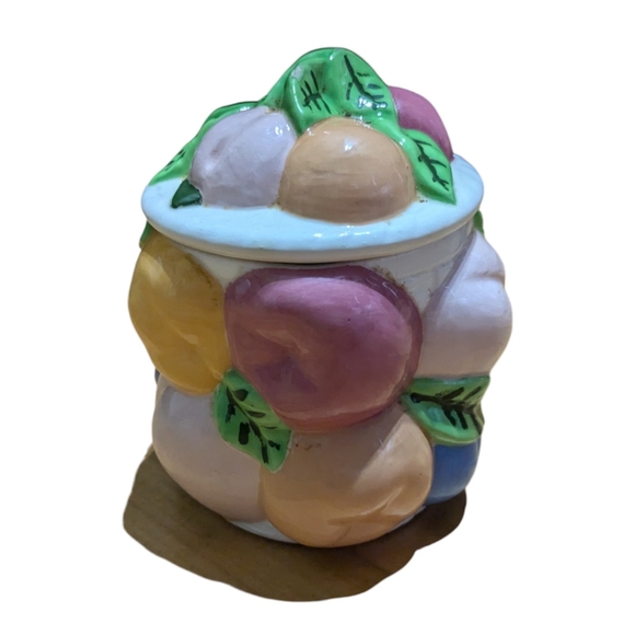 Diane Levesque| Vintage 1970s/80s 3D Fruit Glazed Ceramic Sugar & Creamer Set - Picture 7 of 12